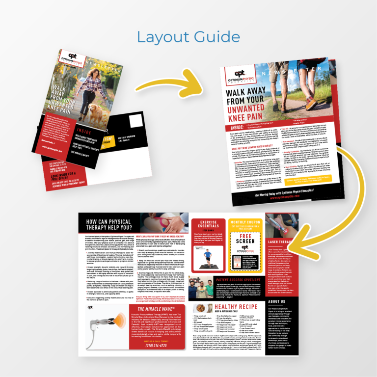 PT Patient Newsletter Direct Mail Layout